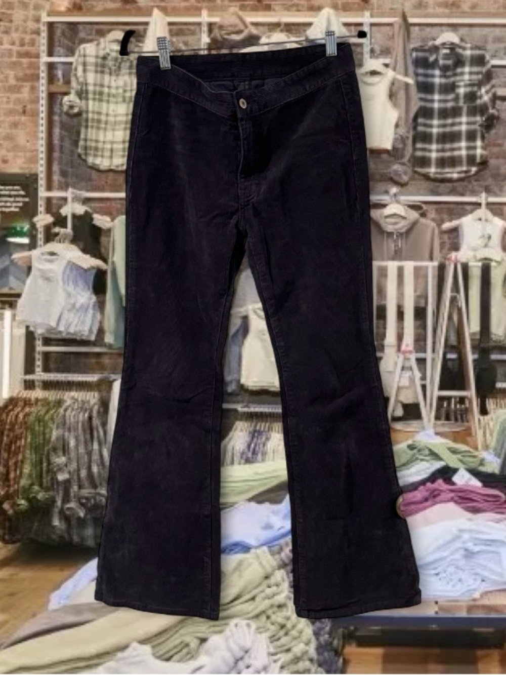 Aliyah Black Corduroy Bootcut/Flare Pants